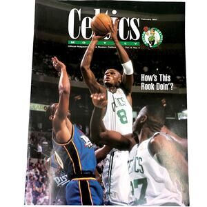Boston Celtics 1997 February Celtics Monthly Magazine ft. Antoine Walker